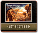 ART POSTCARD - WISH YOU WERE HERE