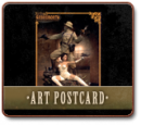 ART POSTCARD - LORD COCKSWAIN AND THE MOON MISTRESS