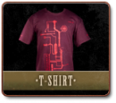 T-SHIRT WITH PIPES - MAROON!